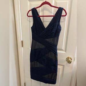 Gorgeous navy blue sequence cocktail dress